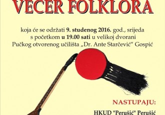 Večer folklora u Gospiću