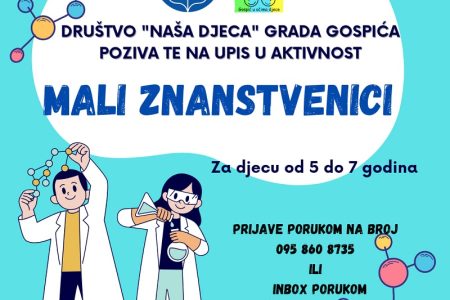 U tijeku su prijave za aktivnosti Društva Naša djeca Gospić