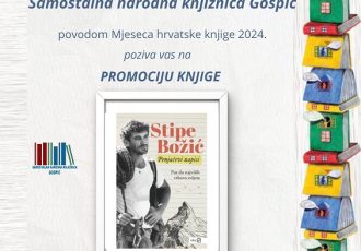 Samostalna narodna knjižnica Gospić predstavlja knjigu “Penjačevi zapisi” legendarnog Stipe Božića