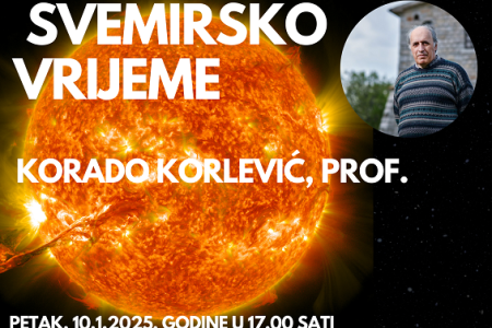 Korado Korlević, jedan od vodećih hrvatskih astronoma 10.siječnja održava predavanje u Gospiću