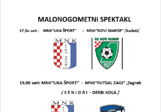 Ne propustite malonogometne utakmice LIKA ŠPORT-a u sportskoj dvorani u Gospiću u subotu 1.veljače