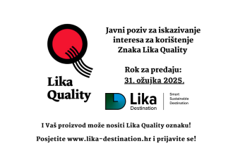 Otvoren 8. Javni poziv za iskazivanje interesa za korištenje Znaka Lika Quality