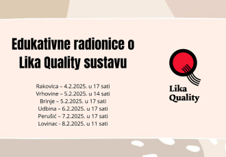 Sljedeći tjedan kreću edukativne radionice o Lika Quality sustavu